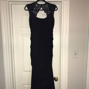 Navy blue formal dress- great for curves!